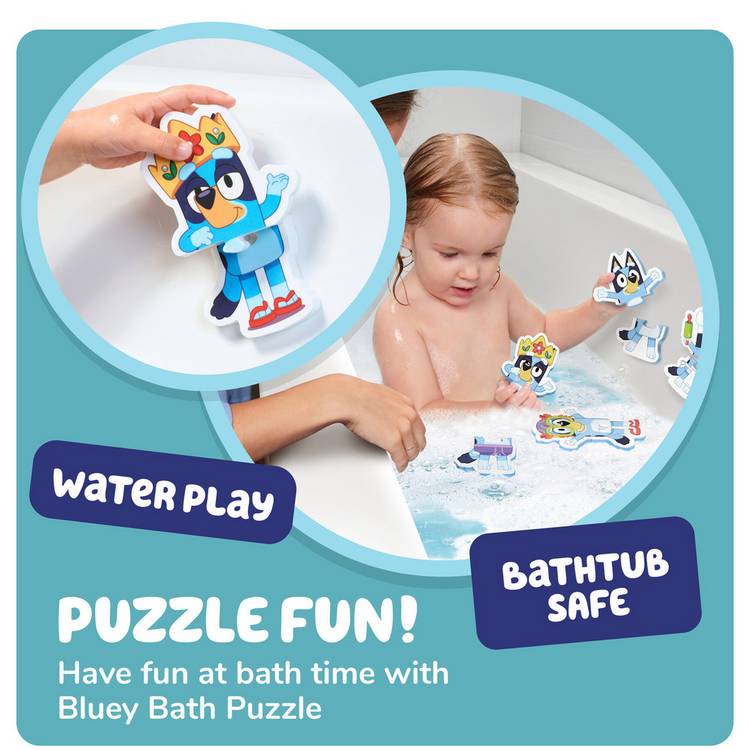 Bluey bath puzzle toy, UK version