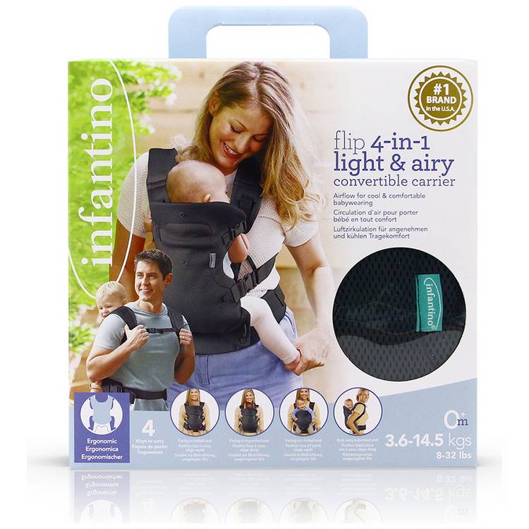 Infantino baby carrier Flip Light Airy Black (British brand)