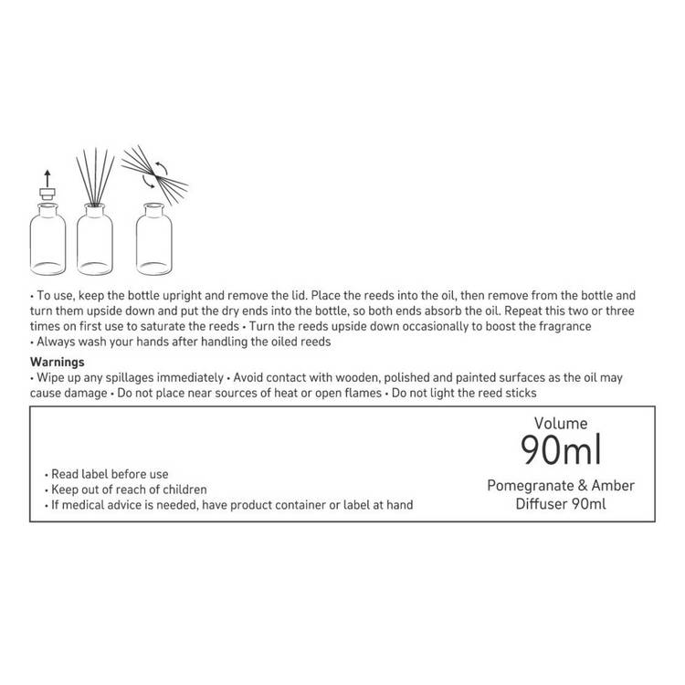 Habitat reed diffuser Pomegranate & Amber 90ml - British product