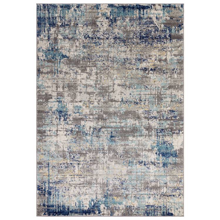 Asiatic blue grey cut pile rug 80x150cm, UK version