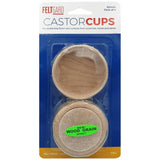 Felt Gard castor cups wood effect 60mm - British product