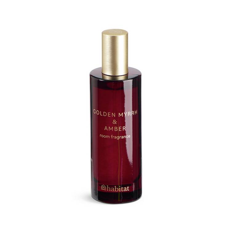 Habitat Golden Myrrh & Amber candle and spray gift set, imported from the UK