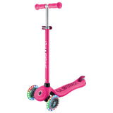 Globber Go Up Sporty Lights 360 deep pink scooter, imported from the UK