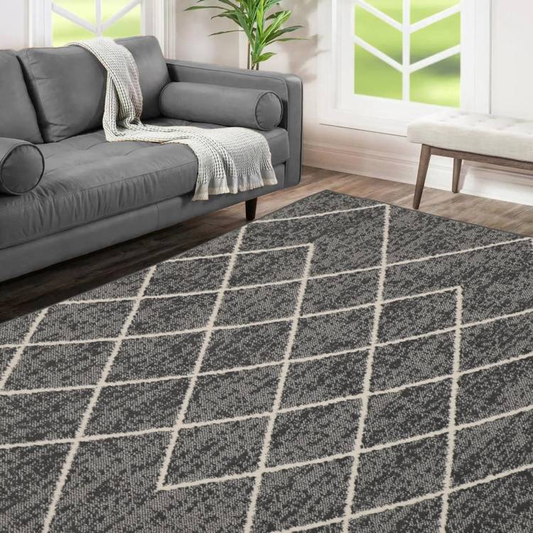 Homemaker grey cut pile rug 80x150cm (British brand)