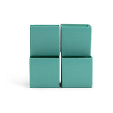 Habitat storage boxes set of 4 plain teal 28cm, imported from the UK