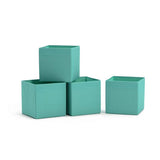 Habitat storage boxes set of 4 plain teal 28cm, imported from the UK