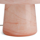 Habitat alabaster glass mushroom table lamp in peach (British brand)