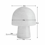 Habitat alabaster glass mushroom table lamp in peach (British brand)