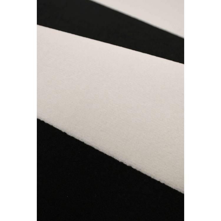 Homemaker bold stripe black cut pile rug 160x120cm - British product