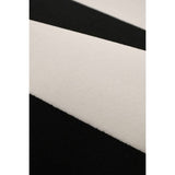 Homemaker bold stripe black cut pile rug 160x120cm - British product