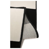 Homemaker bold stripe black cut pile rug 160x120cm - British product