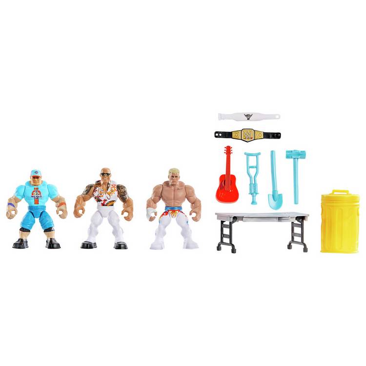 WWE Knuckle Crunchers John Cena The Rock Cody Rhodes - British product