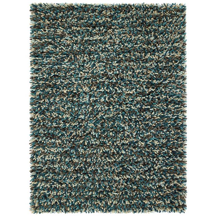 Origins Blue Wool Shaggy Rug 120x170cm - British product