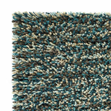 Origins Blue Wool Shaggy Rug 120x170cm - British product