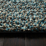 Origins Blue Wool Shaggy Rug 120x170cm - British product