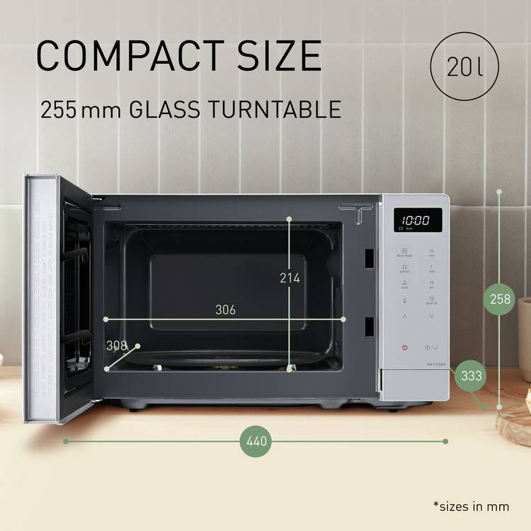 Panasonic 20L 800W microwave silver - British product