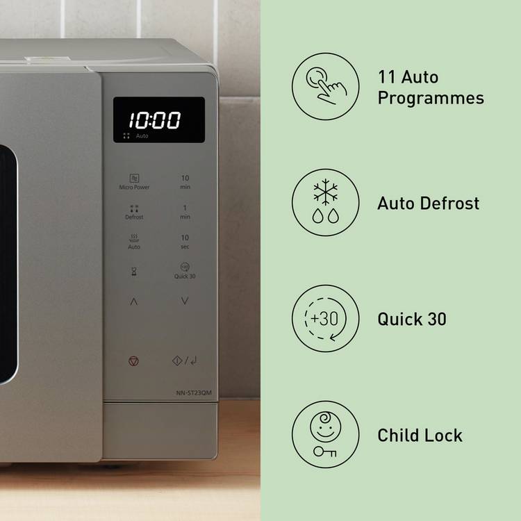 Panasonic 20L 800W microwave silver - British product