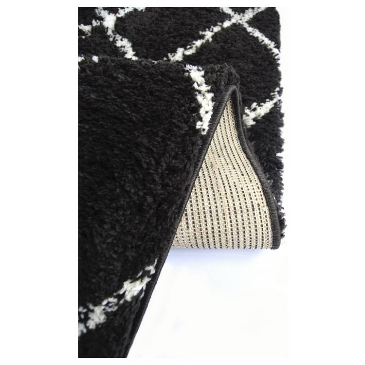 Homemaker shaggy rug black diamond 170x120cm, UK version