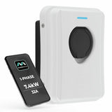 Masterplug white EV charger Type 2 7.4kW, imported from the UK