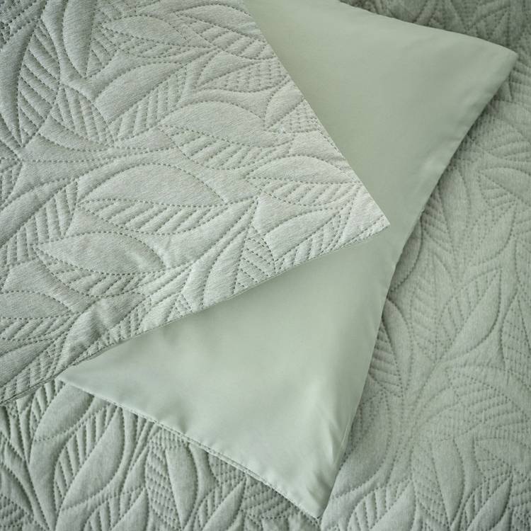 Habitat leaf pinsonic green bedding set single (British brand)
