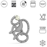 Matchstick Monkey Mini Monkey teether in grey (British brand)