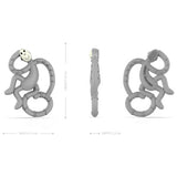 Matchstick Monkey Mini Monkey teether in grey (British brand)