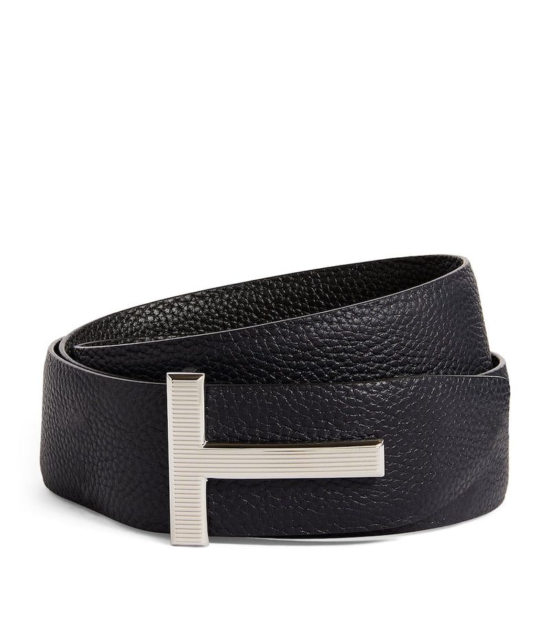 Tom Ford leather reversible T Ridge belt (British brand)