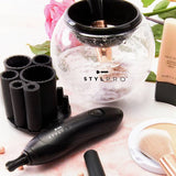 STYLPRO make-up brush cleaner set with collars, UK version