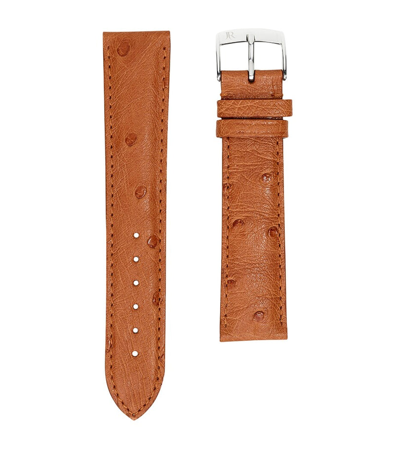 Jean Rousseau Classic ostrich leather watch strap 18mm - British product