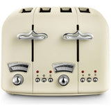 De'Longhi Argento Flora 4-slice toaster in beige (British brand)