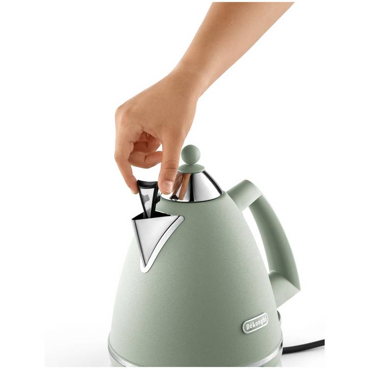 De'Longhi Argento Flora green kettle 1.7L (British brand)