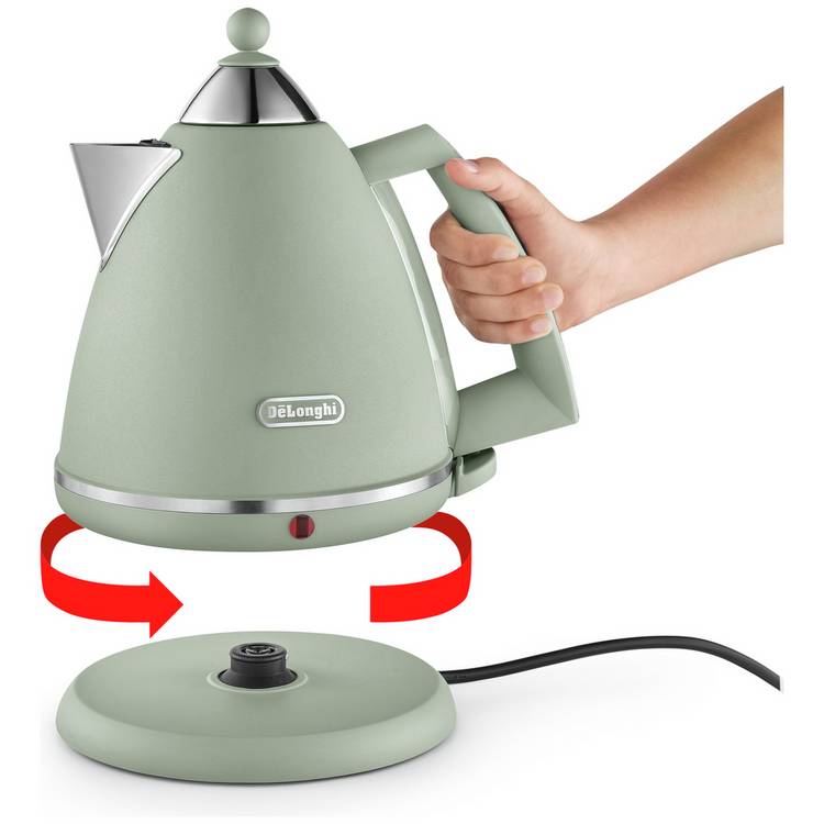 De'Longhi Argento Flora green kettle 1.7L (British brand)