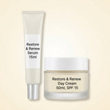 No7 Restore & Renew day cream and serum bundle, UK version