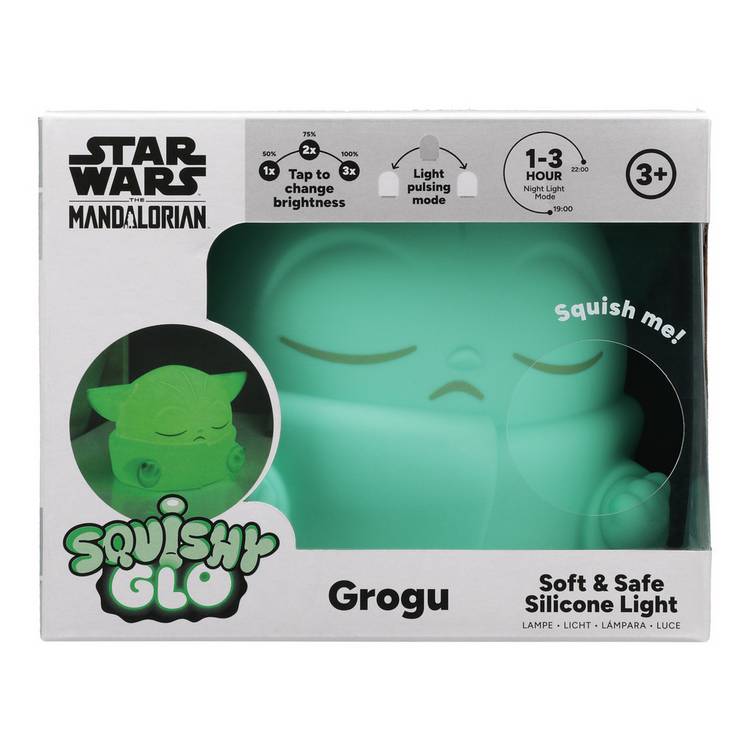 Mandalorian Grogu SquishyGlo green desk lamp 12.5cm, UK version