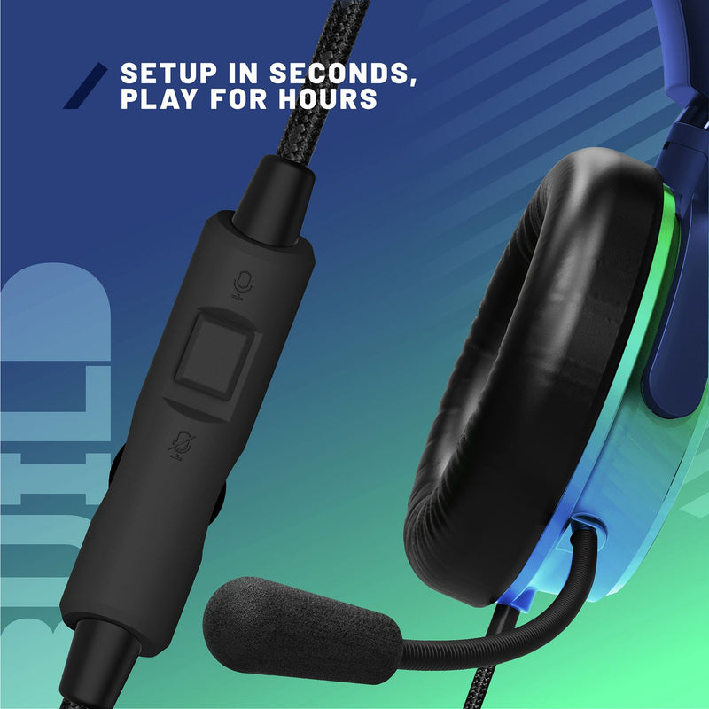 STEALTH gaming headset STRIKE green and blue, imported from the UK