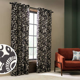 Argos Habitat x Scion Eyelet Curtains - Black & White - 117x137cm- Buy online at McGrocer