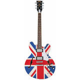 Vintage Union Jack semi-acoustic guitar full size, UK version
