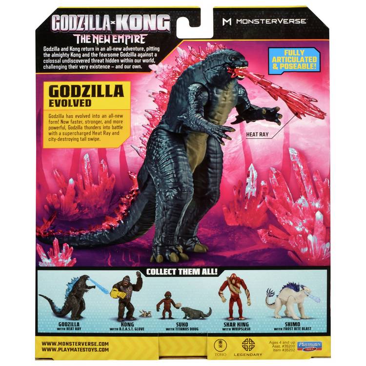 Godzilla Evolved figure 6 inch with Heat Ray, imported from the UK