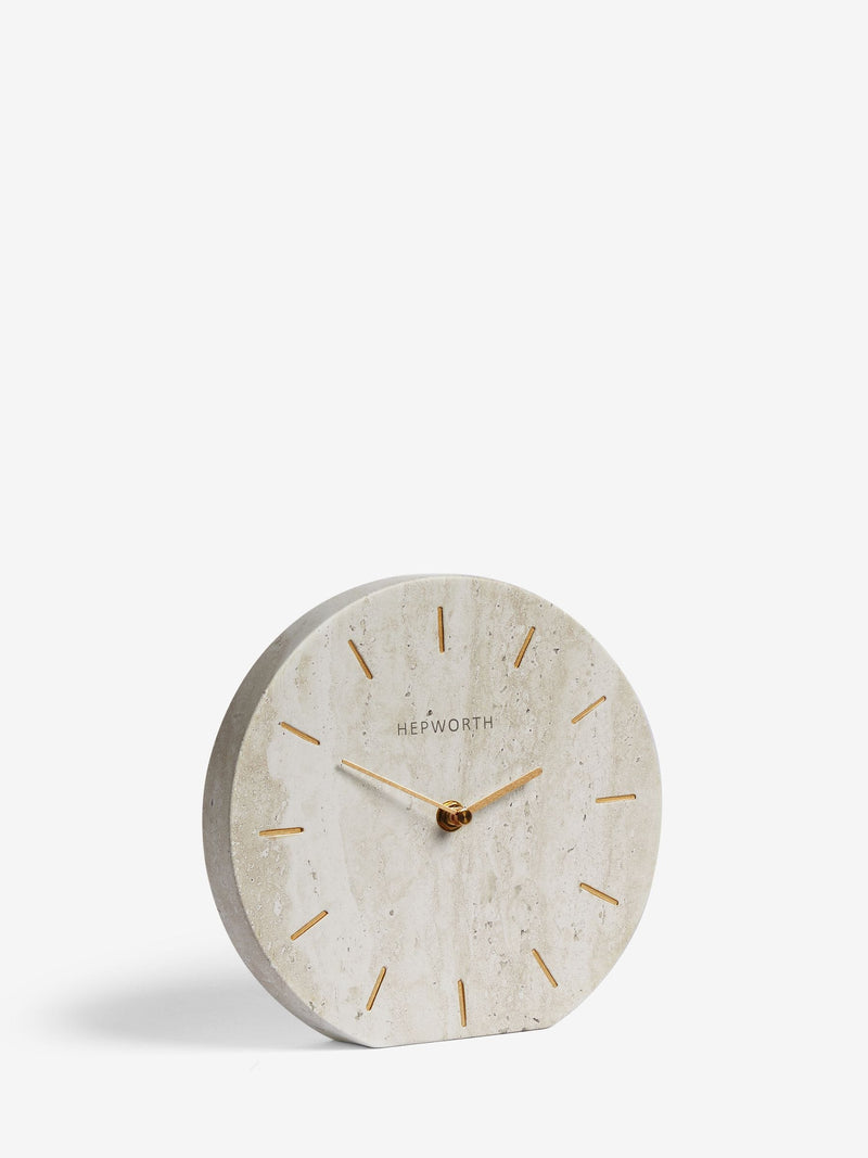 Natural Hallie Mantel Clock 21x21x3cm, imported from the UK