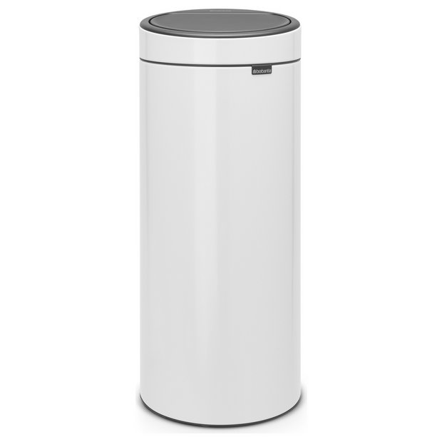 Brabantia touch top bin white 30 litre - British product