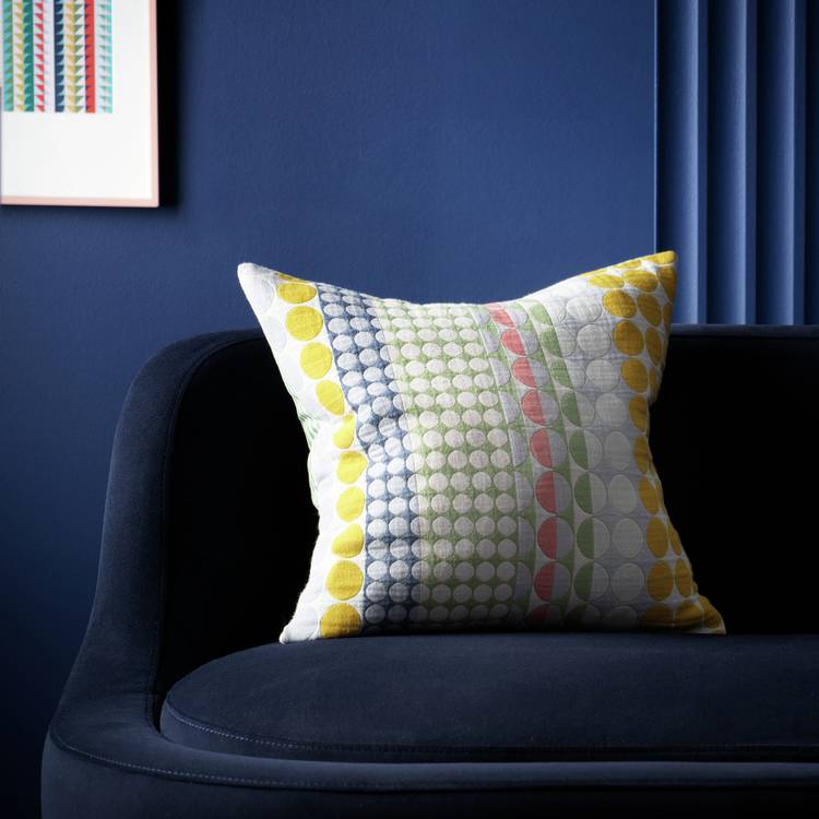 Margo Selby spot jacquard cushion 43x43cm (British brand)