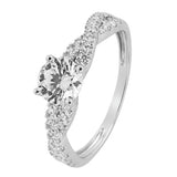 Argos Revere 9ct White Gold Cubic Zirconia Engagement Ring Size Q- Buy online at McGrocer