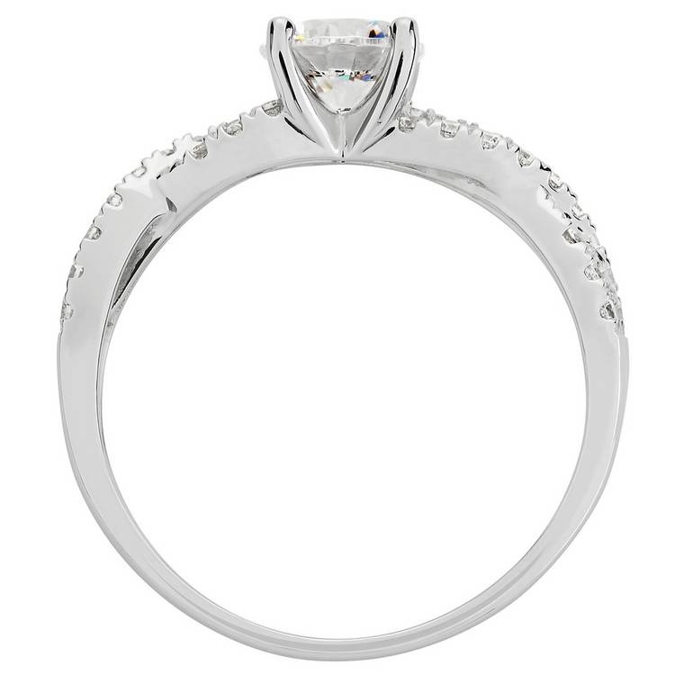 Revere 9ct white gold cubic zirconia engagement ring, UK version