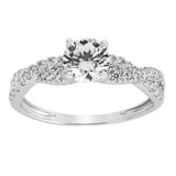 Revere 9ct white gold cubic zirconia engagement ring, UK version