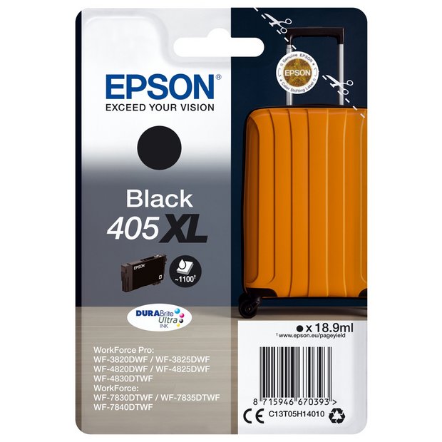 Epson 405XL black ink cartridge XL - British product