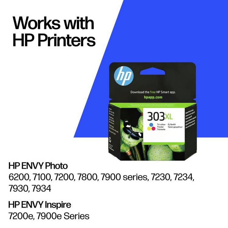 HP 303XL High Yield Colour Ink Cartridge - British product