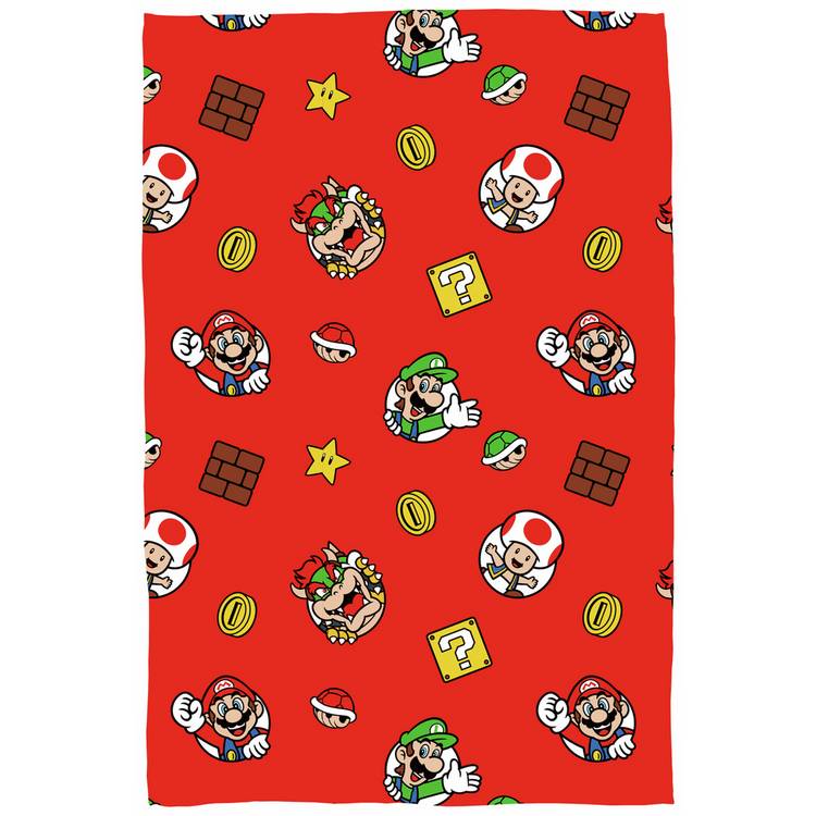 Nintendo Mario fleece throw 100x150cm - British product