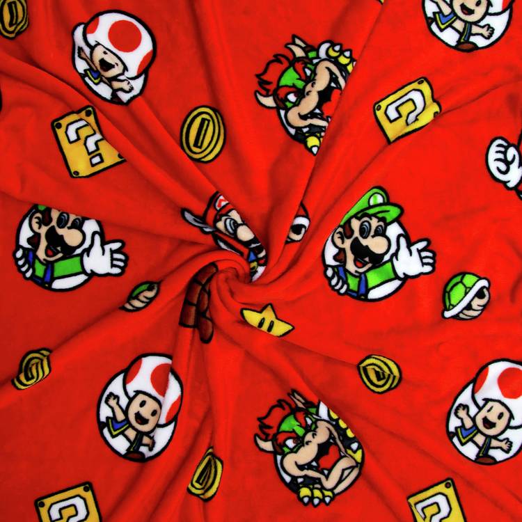 Nintendo Mario fleece throw 100x150cm - British product