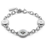 Olivia Burton stainless steel disc charms bracelet - British product