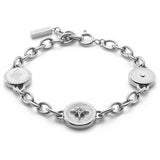 Argos Olivia Burton Bee and North Star Disc Charms Bracelet - 180mm- Buy online at McGrocer
